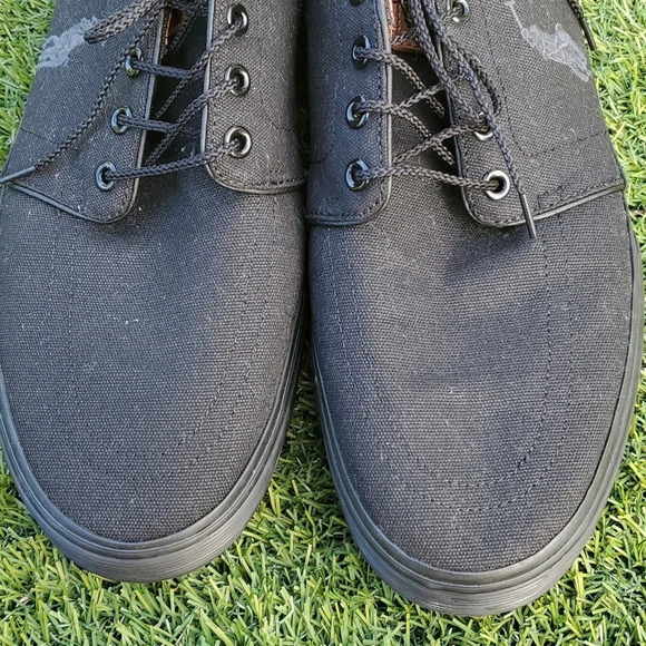 Polo Ralph Lauren Oxford Mens Canvas Lace Up Shoes - Picture 2 of 9